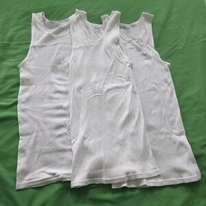 10 PACK Gildan White Ribbed Tank Top - 3 Pack